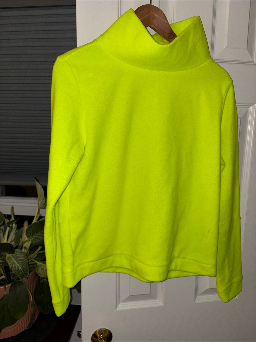 Dudley Stephens Neon Yellow High Neck Fleece Pullover